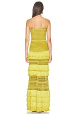 PatBO Woven Fringe Maxi Dress in Absinthe, view 3, click to view large image.