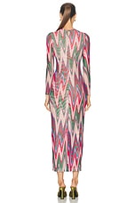 PatBO Wave Printed Tulle Maxi Dress in Multi, view 3, click to view large image.