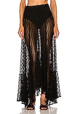 PatBO Lace Beach Skirt in Black, view 1, click to view large image.