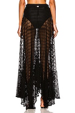 PatBO Lace Beach Skirt in Black, view 3, click to view large image.