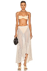 PatBO Lace Beach Skirt in White, view 4, click to view large image.