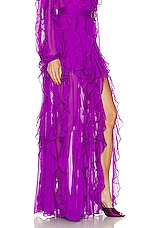 PatBO Ruffle Maxi Skirt in Purple, view 2, click to view large image.