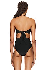 PatBO Bandeau Bikini Top in Black, view 3, click to view large image.