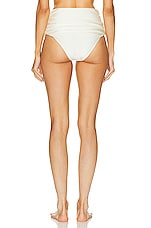 PatBO V-shape Bikini Bottom in White, view 3, click to view large image.