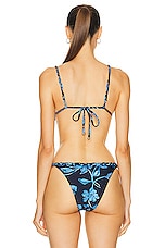 PatBO Nightflower Braided Bikini Top in Indigo, view 3, click to view large image.