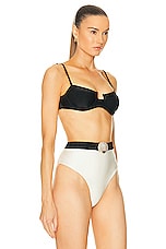 PatBO Underwire Bikini Top in Black, view 2, click to view large image.