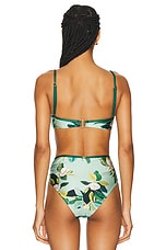 PatBO Magnolia Underwire Bikini Top in Green Multi, view 4, click to view large image.