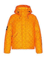 Puma Select X Pleasures Puffer Jacket in Orange, view 2, click to view large image.
