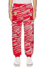 Puma Select Ferrari x Joshua Vides Race Pants in Red, view 4, click to view large image.