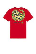 Puma Select Ferrari x Joshua Vides Tee in Red, view 2, click to view large image.