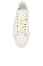 Puma Select Clyde Base Sneakers in Puma White, Frosted Ivory, & Puma Team Gold, view 4, click to view large image.