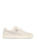 Puma Select Clyde No. 1 Sneakers in Frosted Ivory & Smokey Gray, view 1, click to view large image.