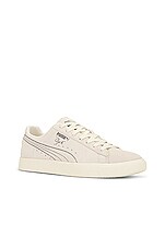 Puma Select Clyde No. 1 Sneakers in Frosted Ivory & Smokey Gray, view 2, click to view large image.