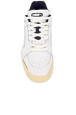 Puma Select Slipstream Lo The Neverworn Ii Sneaker in White, New Navy, & Light Straw, view 4, click to view large image.