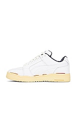 Puma Select Slipstream Lo The Neverworn Ii Sneaker in White, New Navy, & Light Straw, view 5, click to view large image.