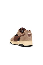 Puma Select Slipstream Lo Texture Sneaker in Black, Totally Taupe, & Chestnut Brown, view 3, click to view large image.
