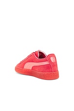 Puma Select Suede Classic Translucent Sneaker in Red, view 3, click to view large image.