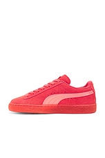 Puma Select Suede Classic Translucent Sneaker in Red, view 5, click to view large image.