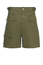 Found Twill Cargo Shorts in Vintage Olive, view 1, click to view large image.