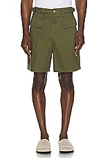 Found Twill Cargo Shorts in Vintage Olive, view 5, click to view large image.