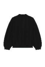 Found Zip Up Panel Sweater in Black, view 2, click to view large image.