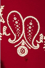 Found Paisley Embroidered Hoodie in Washed Red, view 3, click to view large image.