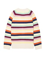 Found Multi Stripe Cardigan in Cream Multi, view 2, click to view large image.
