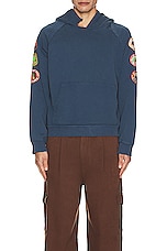 Found Patchwork Hoodie in Blue, view 3, click to view large image.