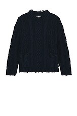 Found Cable Knit Sweater in Navy, view 1, click to view large image.