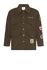 Found Multi Patch Work Jacket in Mocha, view 1, click to view large image.