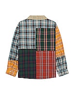 Found Multi Plaid Zip Up Shirt in Multi, view 2, click to view large image.