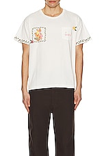 Found Flower Children Tee in Off White, view 3, click to view large image.