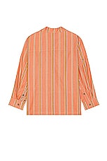 Found Stripe Citrus Long Sleeve Camp Shirt in Citrus, view 2, click to view large image.