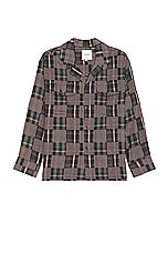 Found Multi Flannel Long Sleeve Camp Shirt in Multi, view 1, click to view large image.