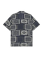 Found Bandana Print Camp Shirt in Navy, view 2, click to view large image.