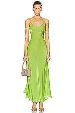 PRISCAVera Maxi Slip Dress in Apple, view 1, click to view large image.