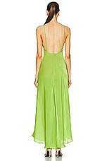 PRISCAVera Maxi Slip Dress in Apple, view 3, click to view large image.