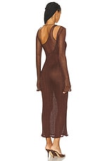 PRISCAVera Double Layer Maxi Dress in Bronze, view 4, click to view large image.