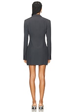 PRISCAVera Mini Jacket Dress in Charcoal, view 3, click to view large image.