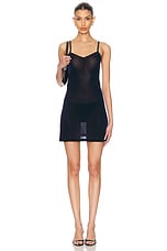 PRISCAVera V Neck Studded Cami Dress in Navy | FWRD