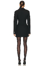 PRISCAVera Wool Mini Jacket Dress in Black, view 3, click to view large image.