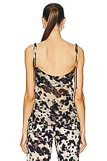 PRISCAVera Ruffled Cami Top in Tortoise, view 3, click to view large image.