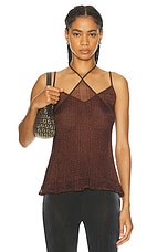 PRISCAVera Double Layer Cami Top in Bronze, view 1, click to view large image.