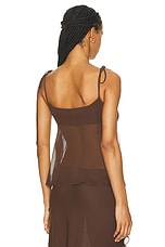 PRISCAVera Chiffon Cami Top in Chocolate, view 3, click to view large image.