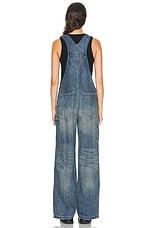 R13 Damon Overall in Weber Linen Indigo, view 3, click to view large image.