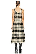 R13 Grunge Slip Dress in Bleach Beige, Black, & Yellow, view 3, click to view large image.