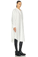 R13 Jumbo Shirt Dress in White, view 2, click to view large image.