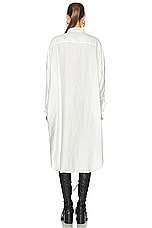 R13 Jumbo Shirt Dress in White, view 3, click to view large image.