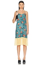 R13 Multipocket Midi Dress in Blue Floral, view 2, click to view large image.