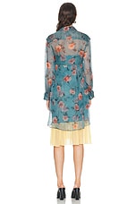 R13 Multipocket Midi Dress in Blue Floral, view 4, click to view large image.